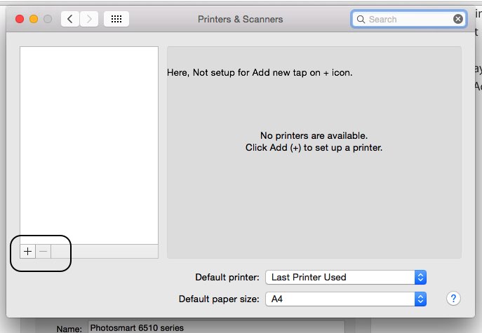 no driver settings for printer mac osx seriera